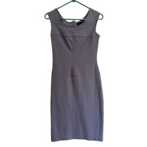 Cynthia Rowley | paneled form-fitting sleeveless office dress | grey | size XS